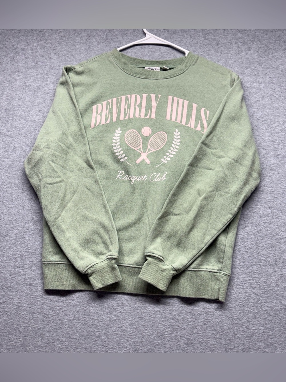 Mighty‎ Fine Sage Green 'Beverly Hills' Crewneck Sweatshirt